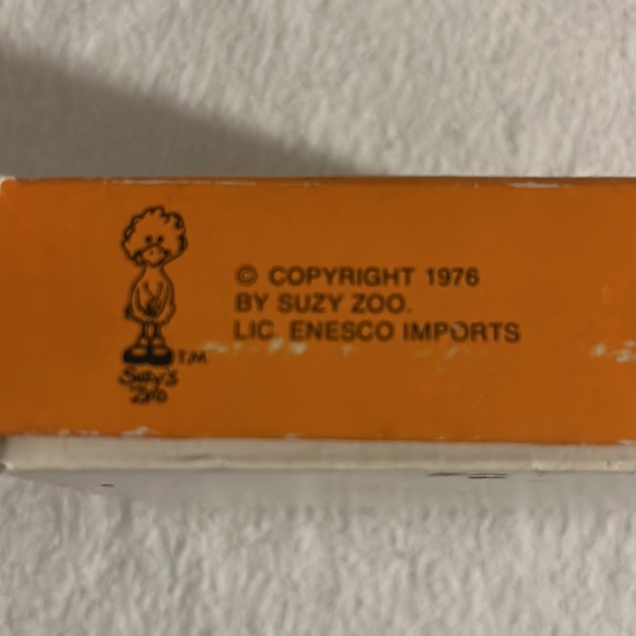 Vintage Enesco Suzy’s Zoo Ceramic Set of 4 Cheese Markers In Box - Picture 3 of 9